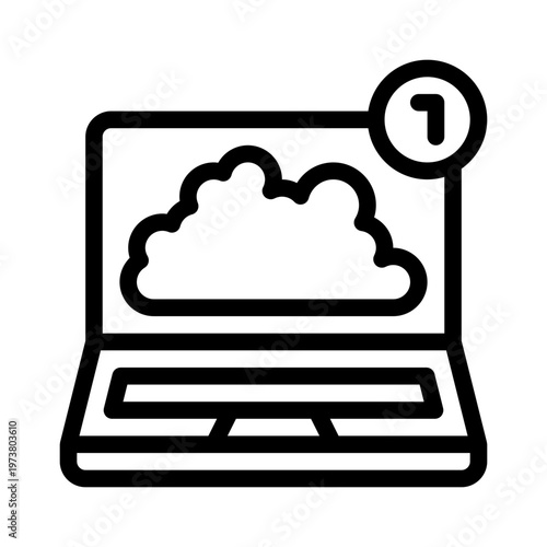 laptop line icon