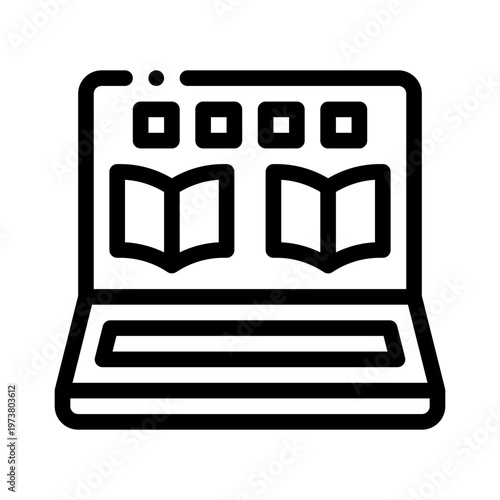 laptop line icon
