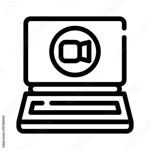 laptop line icon