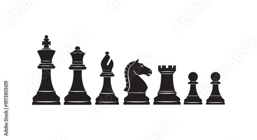 chess pieces in a row on a wooden board with a focus on strategy and game setup