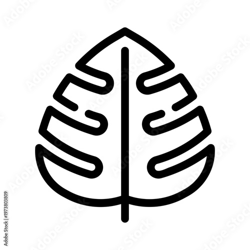 monstera line icon
