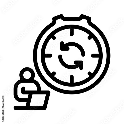 multitasking line icon