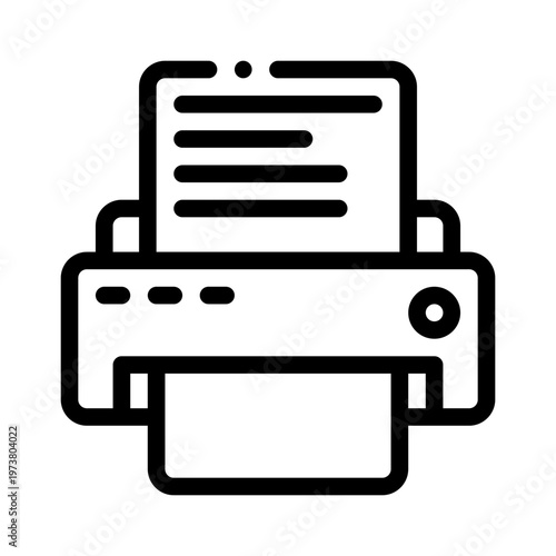 printer line icon