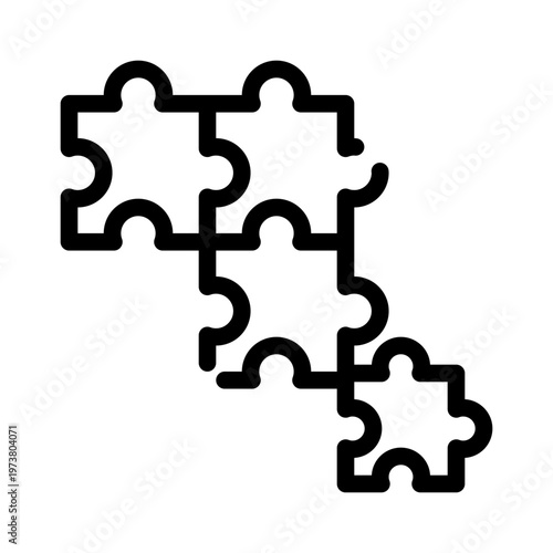puzzle line icon