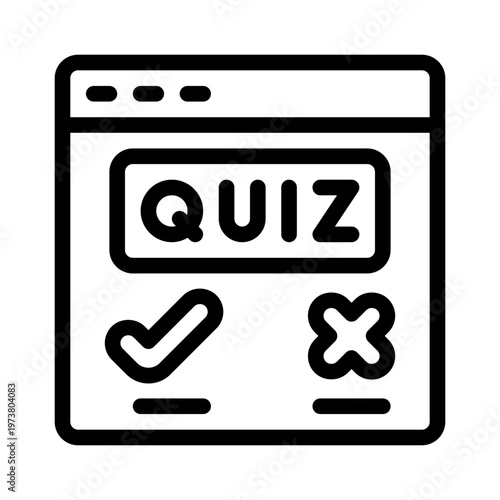 quiz line icon
