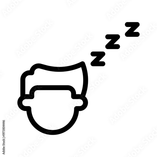 sleep line icon