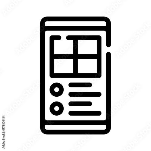 smartphone line icon