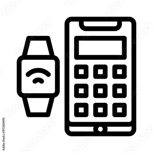 smartwatch line icon