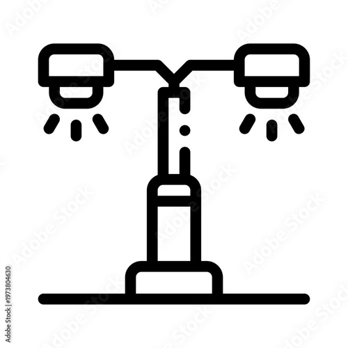 street light line icon