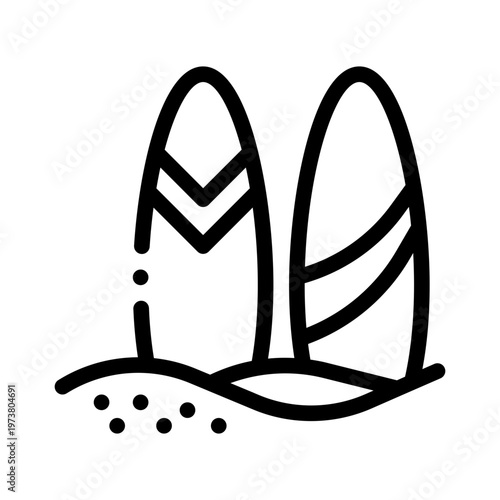 surfboard line icon