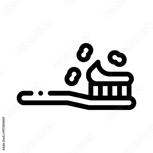 toothbrush line icon