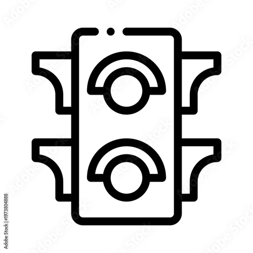 traffic light line icon