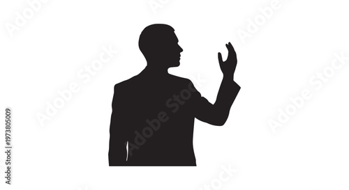 silhouette of a person giving a thumbs up against a white background symbolizing approval and positivity