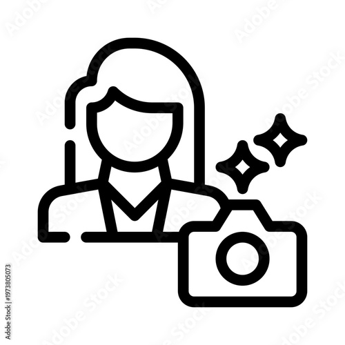vlogging line icon