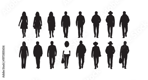 Black and white icons of hands making different gestures for communication and interaction