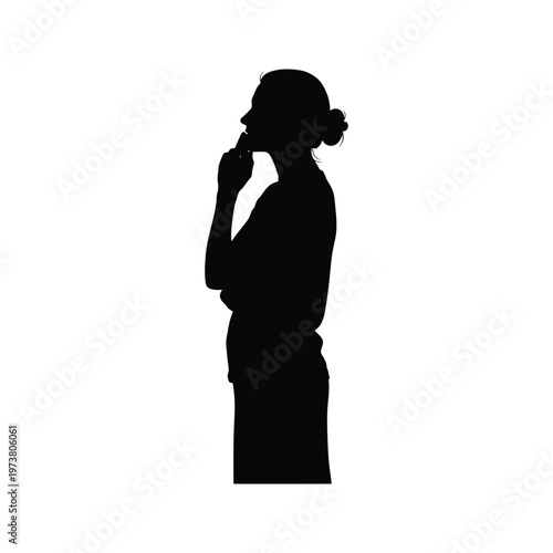 A silhouette of a person standing, embodying solitude and introspection in its purest form