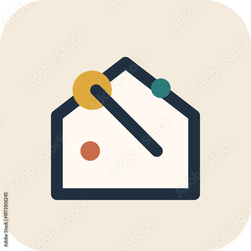 Mortgage Percent Editorial Real Estate Vector Icon