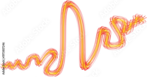 yellow cable on white background