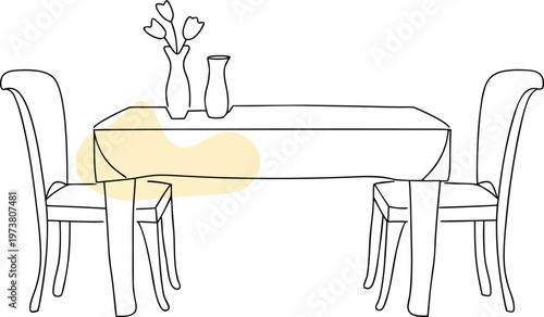 Simple Table and Chairs