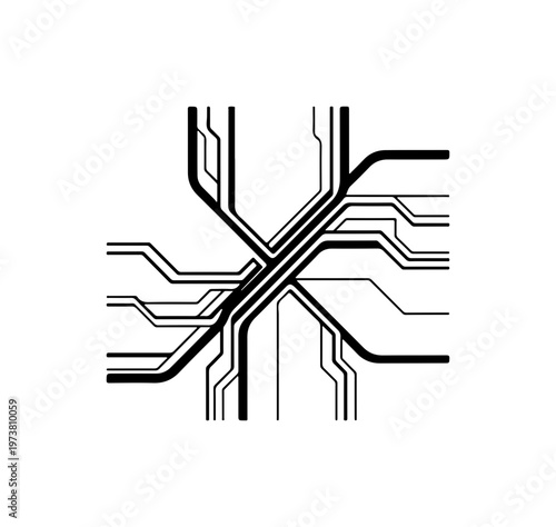 Abstract Circuitry Vector Design