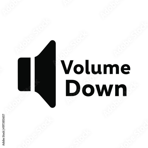 Icon indicating a decrease in audio volume level