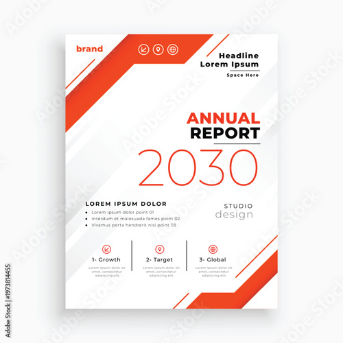 modern and stylish yearly report booklet template design