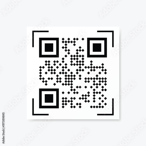 vector qr code sample smartphone scanning isolated white background.eps