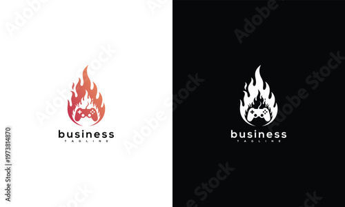 Fiery Game Controller Logo - Modern Gaming and Esports Brand Identity Design