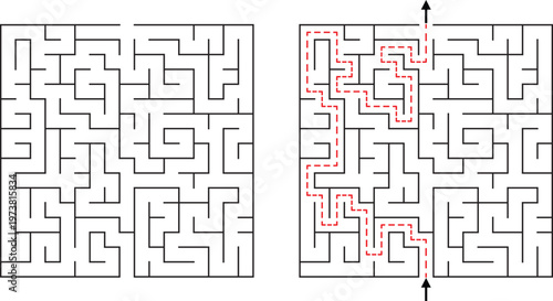Maze Puzzle Solution Game Challenge Complex Labyrinth