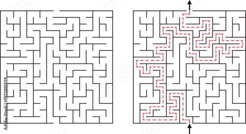 Maze Puzzle Solution Game Challenge Complex Labyrinth