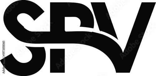 Letter SPV minimalist logo