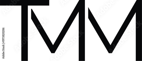 Letter TMM minimalist logo design