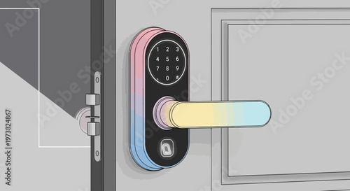 Smart Electronic Door Lock Handle.
