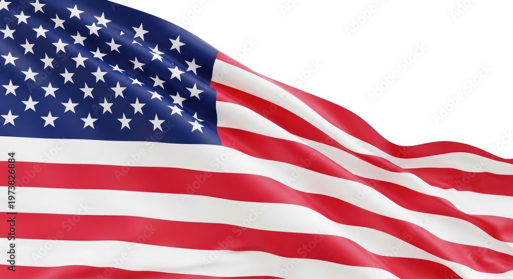 Obraz premium Waving american flag a symbol of freedom and national pride
