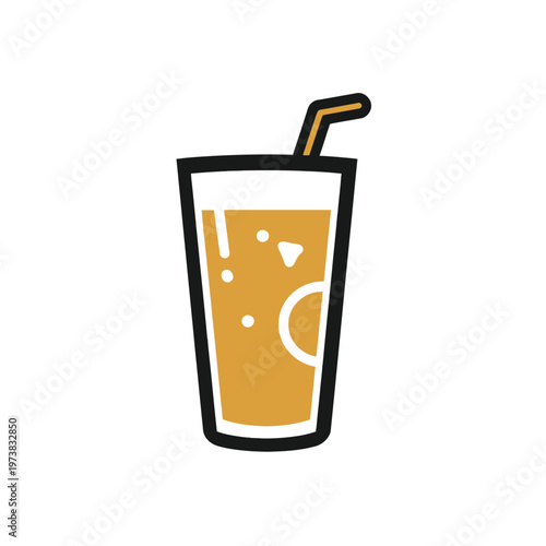 A refreshing drink served in a tall glass with a straw