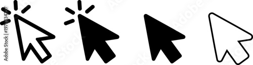 Evolution of computer mouse cursor designs from animated to static styles