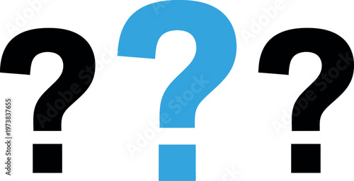 Three question mark symbols create a visual representation of inquiry and confusion.