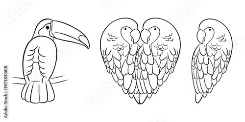 Hand-drawn vector illustration of a bird.