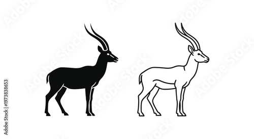 Antelope Species Comparison Guide Vector
