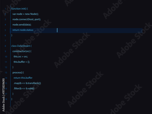 Code Snippet on Dark Background: A fragment of code is displayed, the lines are in bright text on a dark backdrop, perfect for software developers or tech-related content.