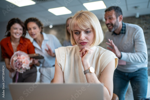 Photos Workplace bullying and harassment affecting female employee's mental health