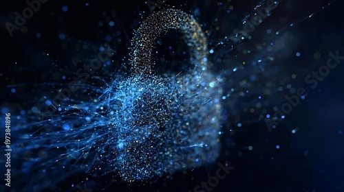 A glowing digital lock symbolising security and data protection against threats