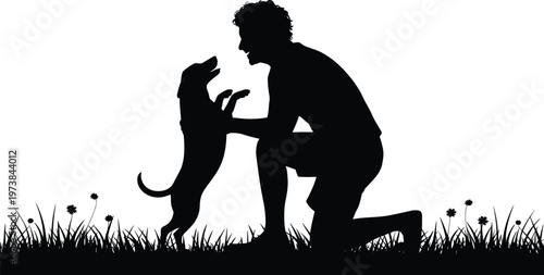 Businesswoman walking with briefcase and standing man silhouette featuring professional career, office fashion, leadership, corporate success, and male female interaction.