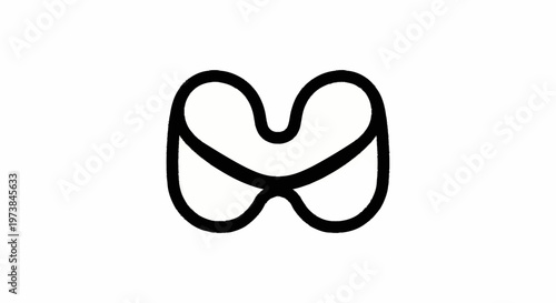 Simple Black Line Art Design Element.