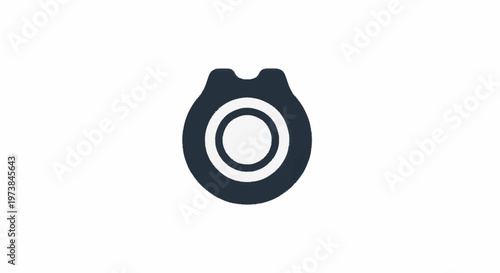 Black and white camera shutter button.