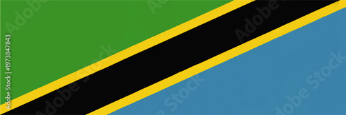 Free Download Tanzania national flag background illustration with green blue field and black diagonal band bordered by yellow stripes - GFXLoad