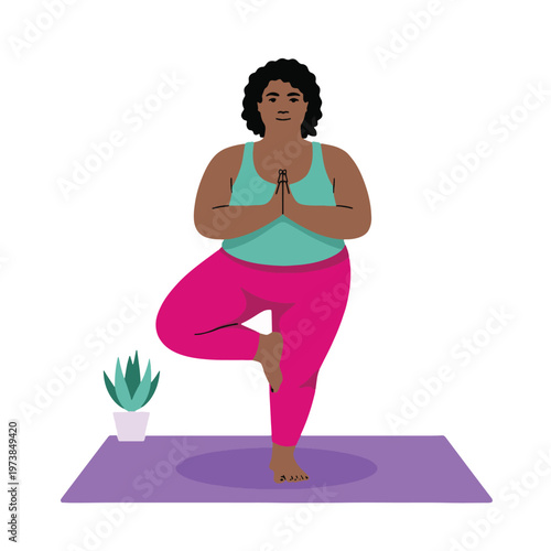 Plus Size Yoga Pose