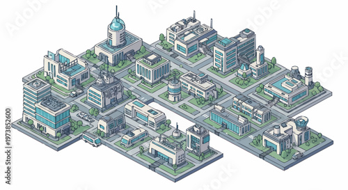 City infrastructure urban planning model.