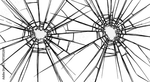 Cracked glass with shattered broken effect.