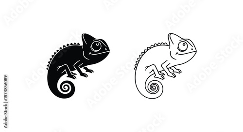 Chameleon Drawing Guide: Simple Sketching Tutorial Vector